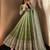 Green georgette embroidered flared gown set