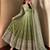 Green georgette embroidered flared gown set