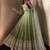 Green georgette embroidered flared gown set