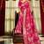 Pink ethnic motifs zari silk blend banarasi saree