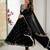 Black faux georgette embroidered anarkali set