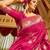 Pink ethnic motifs zari silk blend banarasi saree