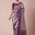 purple paisley woven design zari kanjeevaram silk blend saree