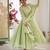 Light-green faux georgette embroidered anarkali set