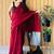 maroon cotton blend saree with blouse piece