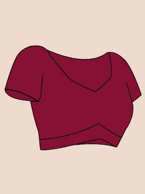 maroon cotton blend saree with blouse piece 5
