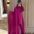 Rani-pink cotton poly embroidered farshi salwar set