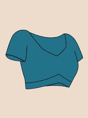 teal cotton blend khadi saree 5