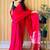 pink cotton blend khadi saree with blouse