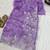 Purple organza embroidered kurta set
