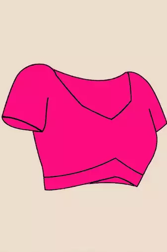 pink cotton blend khadi saree with blouse