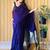blue colourblocked solid cotton blend saree