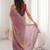 purple satin ethnic embellished party wear matching blouse sarees