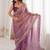 purple satin ethnic embellished party wear matching blouse sarees