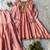 Pink silk blend embroidered sharara set