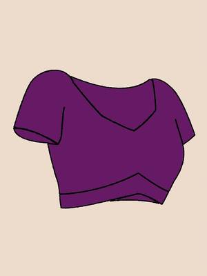 purple striped cotton blend saree 5