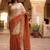 Beige woven design tissue handloom kasavu saree