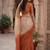 Beige woven design tissue handloom kasavu saree