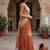 Beige woven design tissue handloom kasavu saree