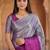 Purple woven design tissue kasavu saree