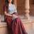 Silver tissue kasavu saree