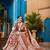 rust floral woven banarasi silk blend saree