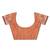 rust floral woven banarasi silk blend saree