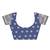 blue floral linen saree with blouse