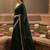 green embellished zari satin designer saree