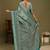 blue satin block print sarees