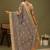 beige ethnic motifs digital print satin saree