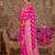 pink women woven design banarasi saree