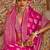 pink women woven design banarasi saree