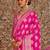 pink women woven design banarasi saree