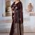 maroon ethnic motifs satin designer banarasi saree