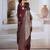 maroon ethnic motifs satin designer banarasi saree