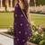 purple embellished embroidered poly chiffon designer saree