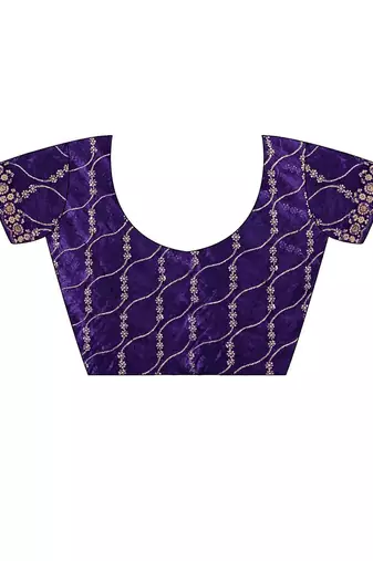purple chiffon ethnic embellished party wear matching blouse sarees