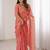 peach burgundy chiffon ethnic embellished party wear matching blouse sarees