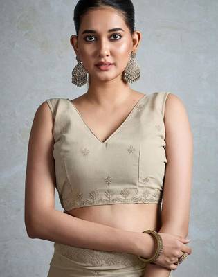 cream georgette sarees 3