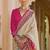 Cream kalamkari silk blend designer patola saree