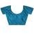 Turquoise paisley silk blend designer patola saree