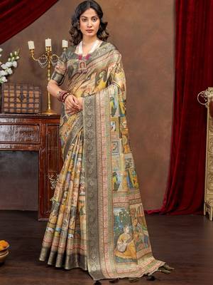 multicolor ethnic motifs zari designer kanjeevaram saree 1