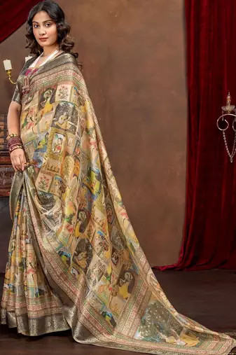 multicolor ethnic motifs zari designer kanjeevaram saree