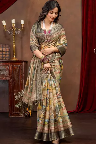 multicolor ethnic motifs zari designer kanjeevaram saree