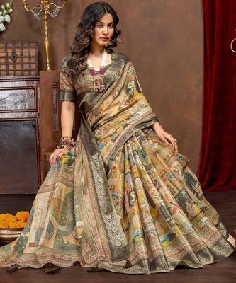 multicolor ethnic motifs zari designer kanjeevaram saree 5