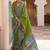 Olive silk blend designer patola saree