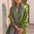 Olive silk blend designer patola saree