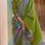Olive silk blend designer patola saree