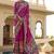 Purple kalamkari silk blend designer patola saree